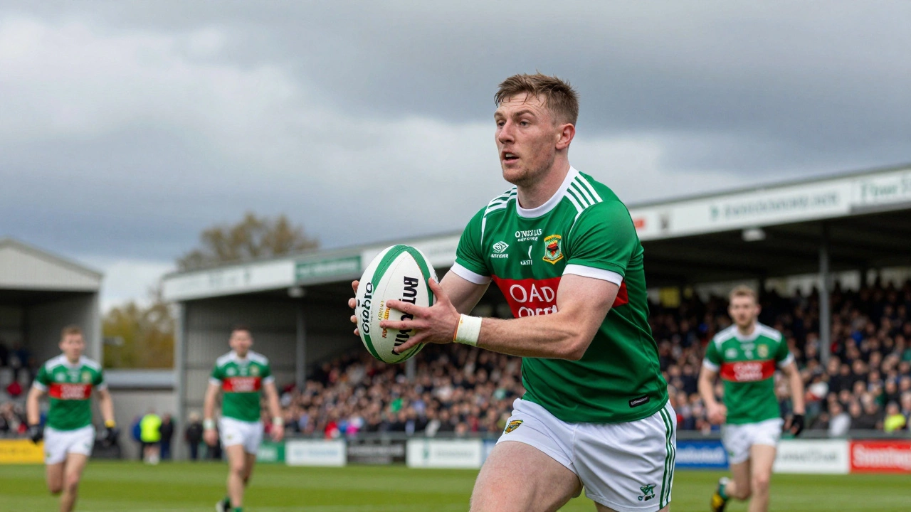 Gaelic football player in O'Neills jersey during a match in Ireland