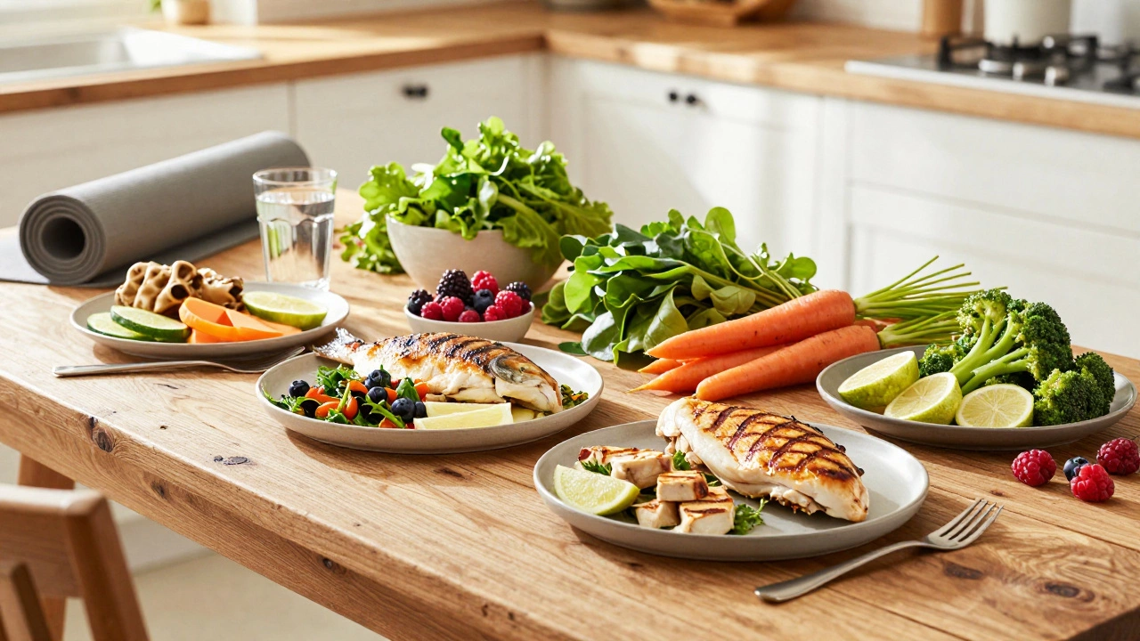 Fresh whole foods and healthy meal prep